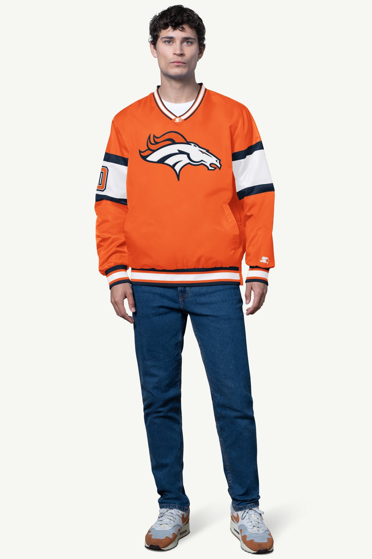 Starter MENS DENVER BRONCOS SIGNAL COLLAR PULLOVER