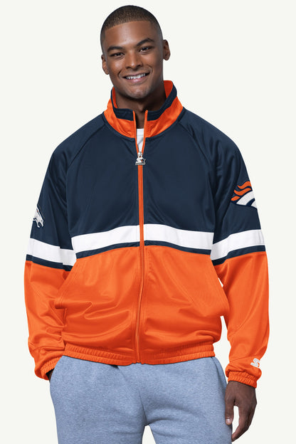 Starter MENS DENVER BRONCOS VETERAN TRACK JACKET