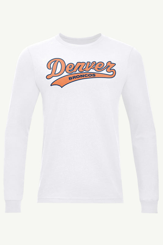 Starter MENS DENVER BRONCOS TAILSWEEP LONG SLEEVE T SHIRT