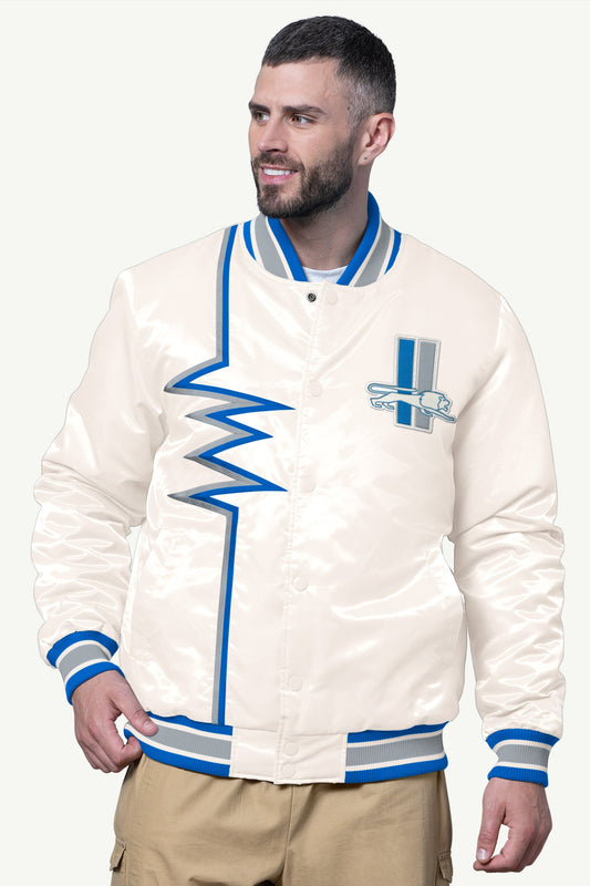 Starter MENS DETROIT LIONS SHOCK WAVE SATIN JACKET