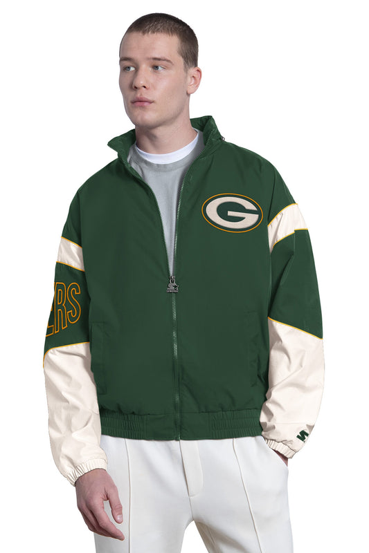 Starter MENS GREEN BAY PACKERS THE GUST FULL ZIP JACKET