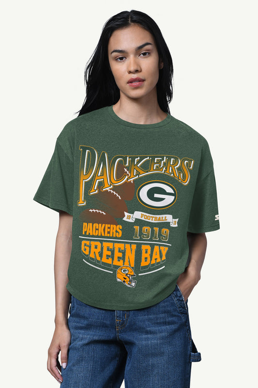 Starter WOMENS GREEN BAY PACKERS HALL OF FAME T SHIRT