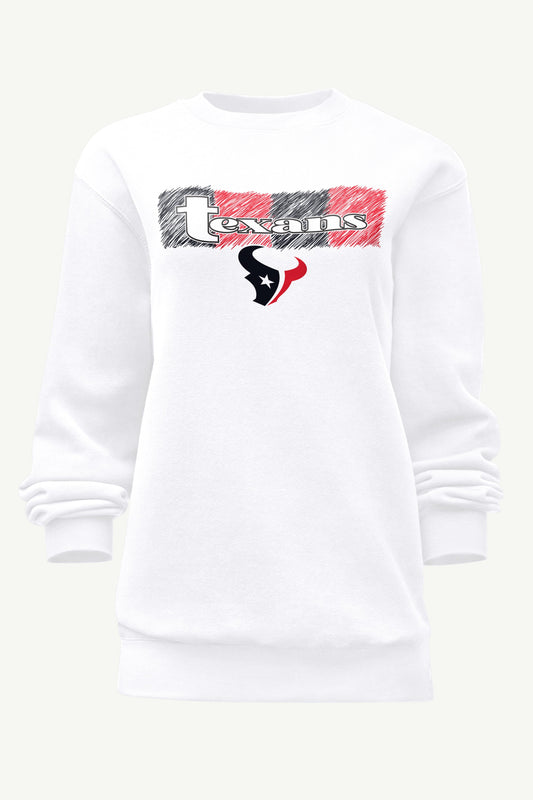 Starter WOMENS HOUSTON TEXANS COLOR SHADING SWEATSHIRT