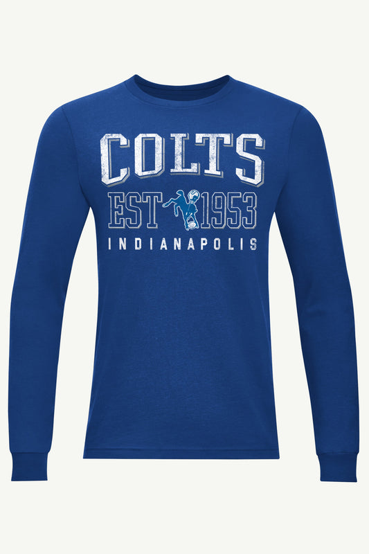 Starter MENS INDIANAPOLIS COLTS RETRO LONG SLEEVE T SHIRT