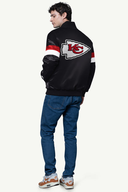 Starter MENS KANSAS CITY CHIEFS SATIN VARSITY JACKET