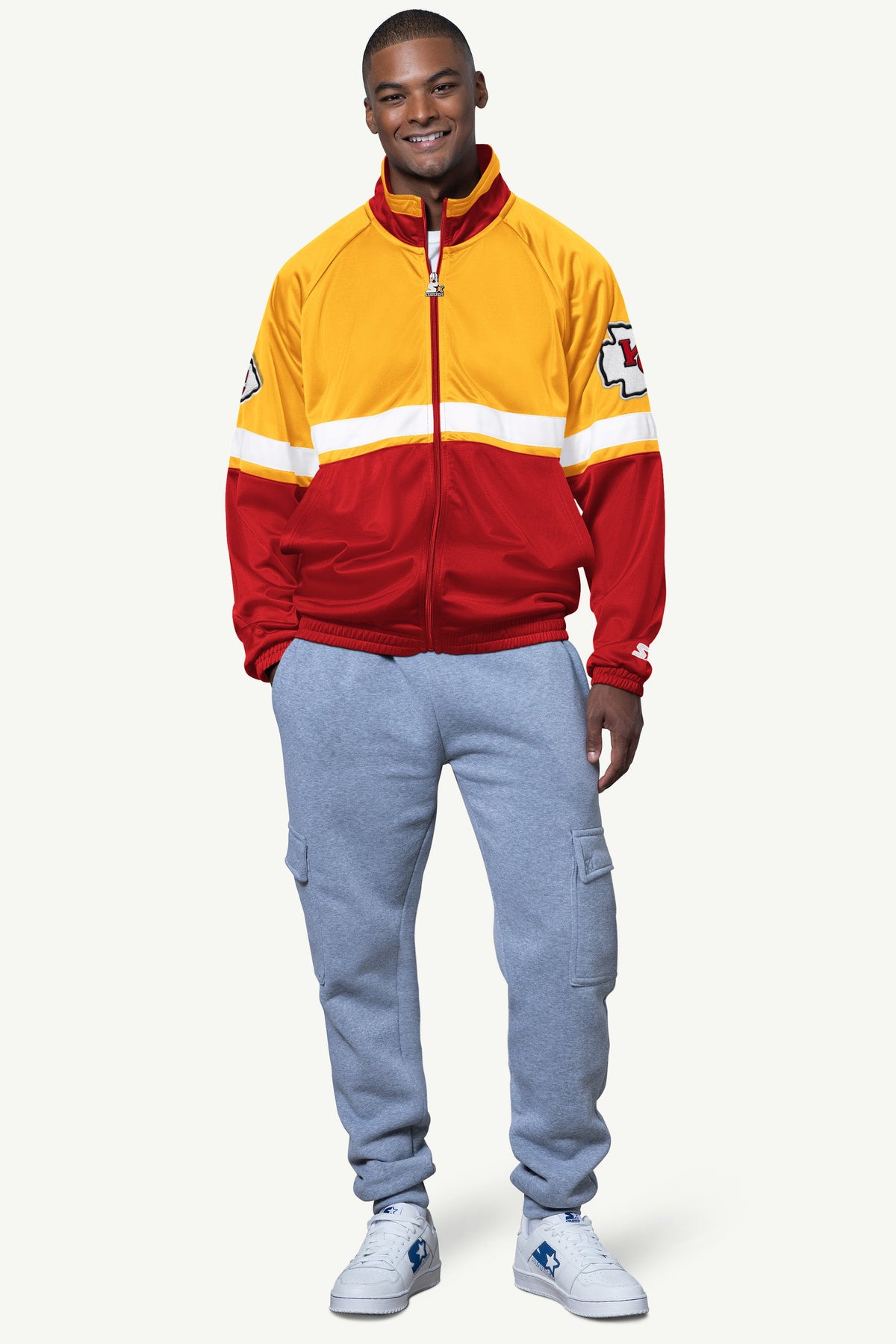 Starter MENS KANSAS CITY CHIEFS VETERAN TRACK JACKET