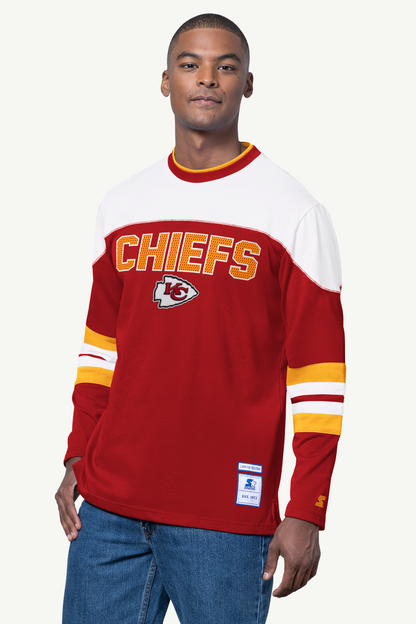 Starter MENS KANSAS CITY CHIEFS LONG SLEEVE PULLOVER