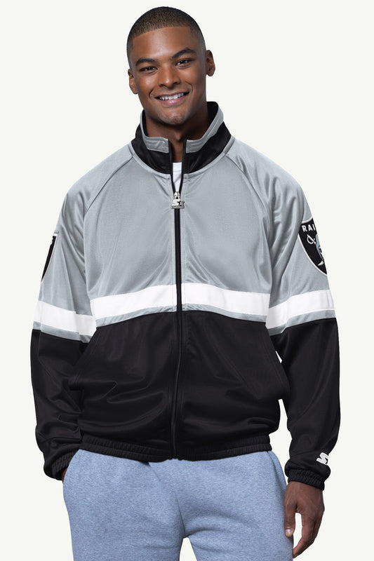Starter MENS LAS VEGAS RAIDERS VETERAN TRACK JACKET