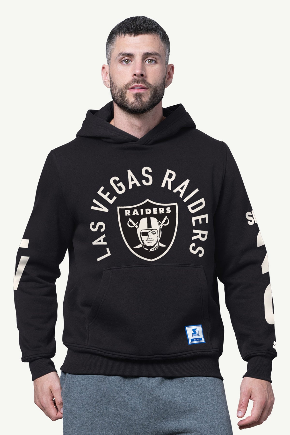 Starter MENS LAS VEGAS RAIDERS HANDOFF FLEECE HOODIE
