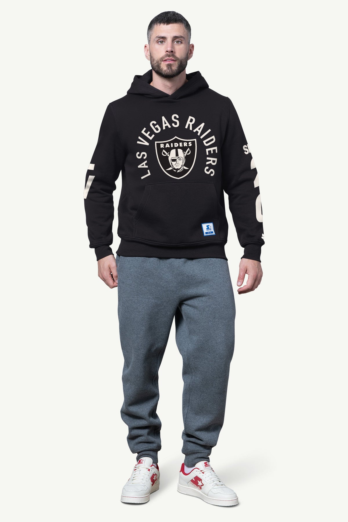 Starter MENS LAS VEGAS RAIDERS HANDOFF FLEECE HOODIE