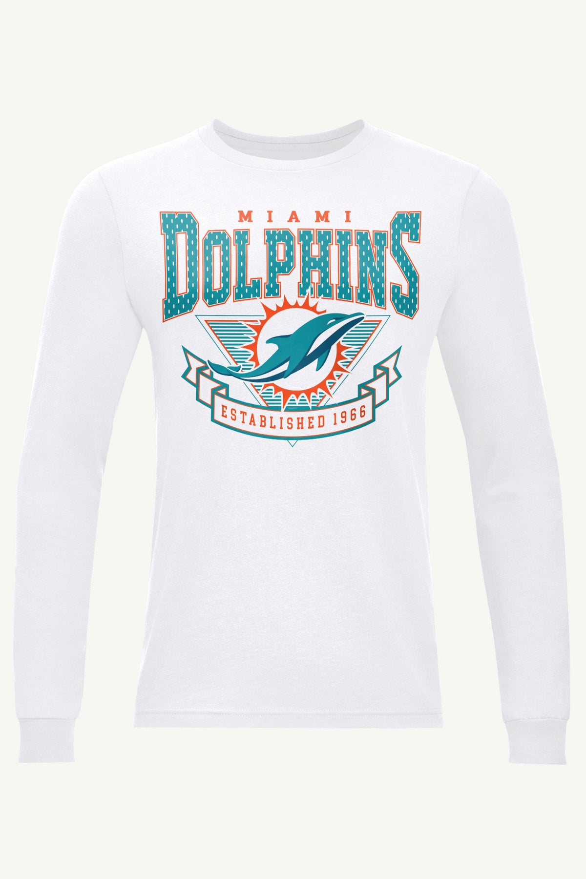 Starter MENS MIAMI DOLPHINS 80's INSPIRED LONG SLEEVE T SHIRT