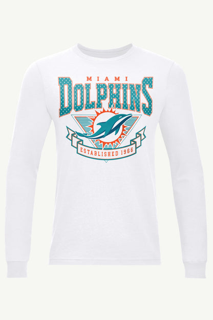 Starter MENS MIAMI DOLPHINS 80's INSPIRED LONG SLEEVE T SHIRT