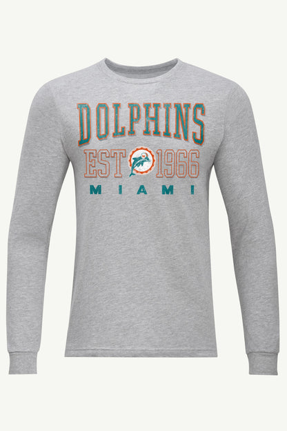 Starter MENS MIAMI DOLPHINS RETRO LONG SLEEVE T SHIRT