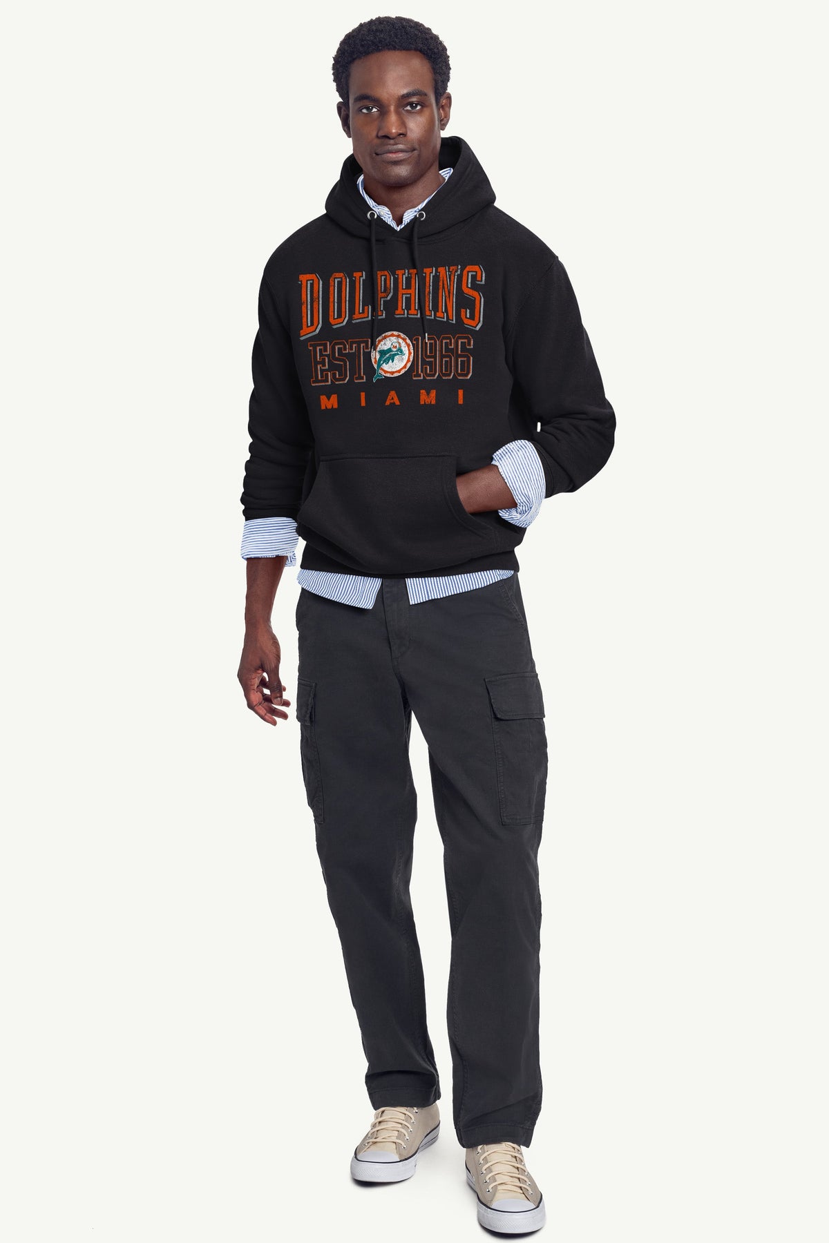 Starter MENS MIAMI DOLPHINS RETRO HOODIE