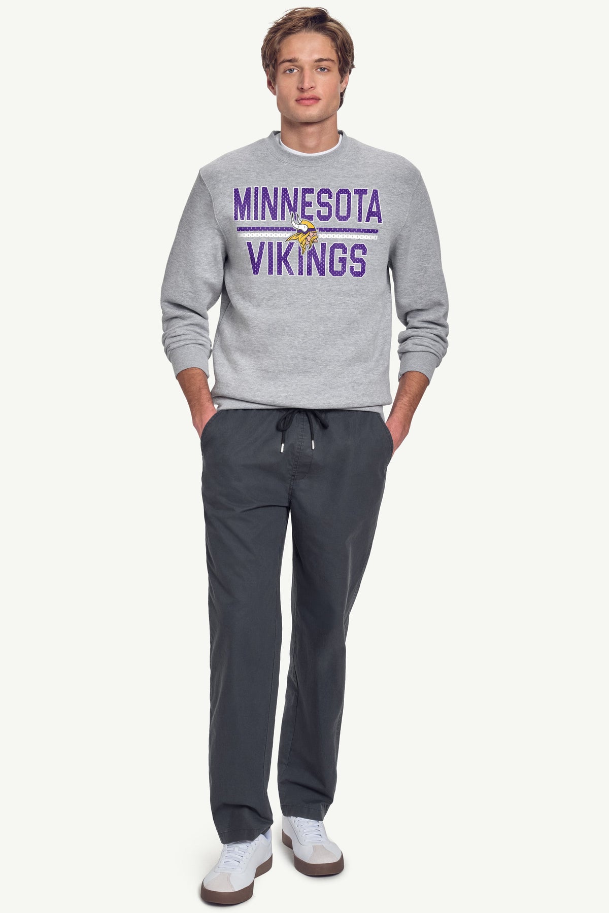 Starter MENS MINNESOTA VIKINGS MESH LOOK SWEATSHIRT