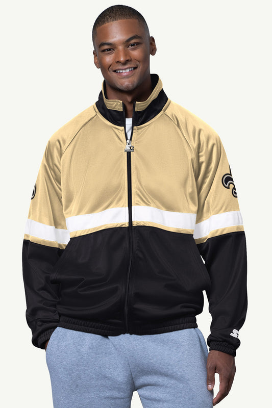 Starter MENS NEW ORLEANS SAINTS VETERAN TRACK JACKET