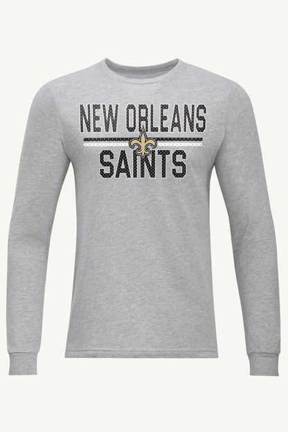 Starter MENS NEW ORLEANS SAINTS MESH LOOK LONG SLEEVE T SHIRT