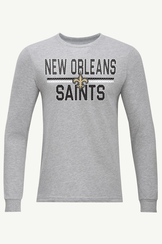 Starter MENS NEW ORLEANS SAINTS MESH LOOK LONG SLEEVE T SHIRT