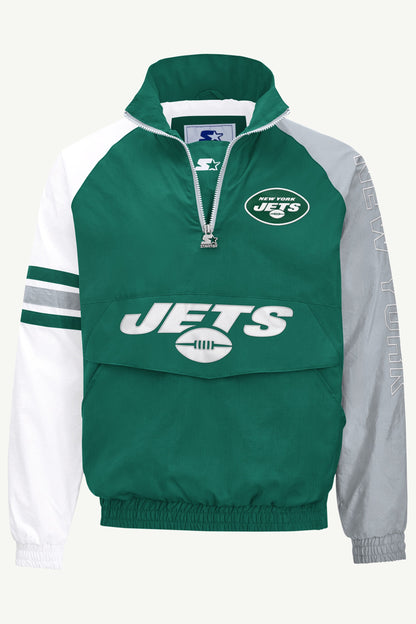 Starter MENS NEW YORK JETS QUARTER ZIP JACKET