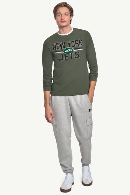 Starter MENS NEW YORK JETS MESH LOOK LONG SLEEVE T SHIRT
