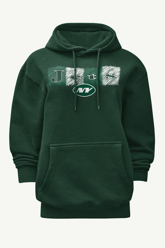 Starter WOMENS NEW YORK JETS COLOR SHADING HOODIE