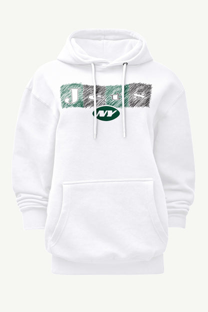 Starter WOMENS NEW YORK JETS COLOR SHADING HOODIE