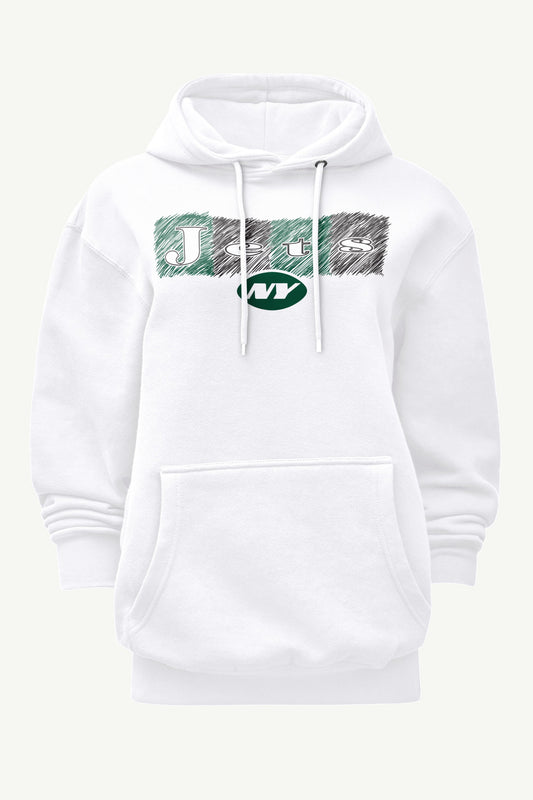 Starter WOMENS NEW YORK JETS COLOR SHADING HOODIE