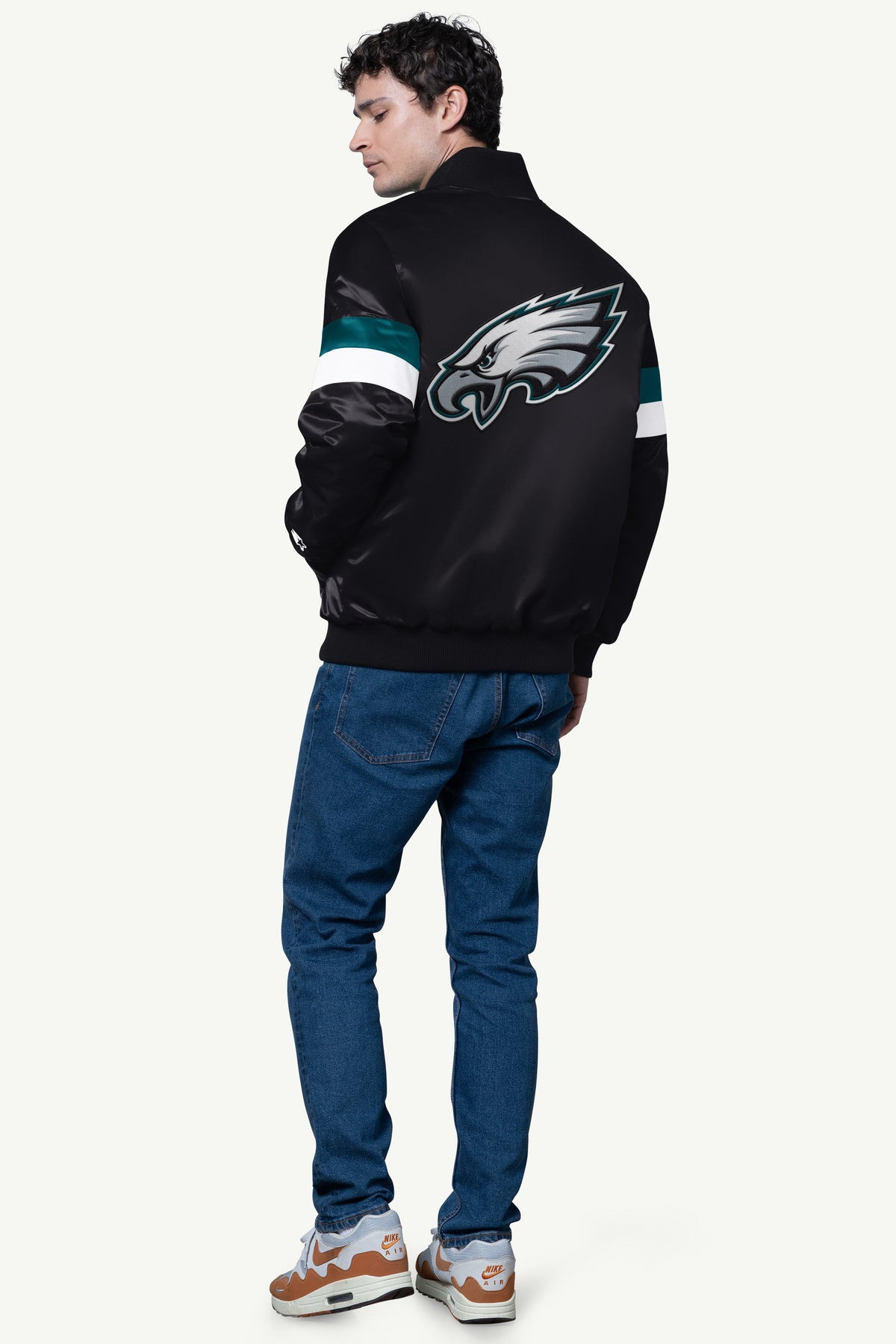 Starter MENS PHILADELPHIA EAGLES SATIN VARSITY JACKET