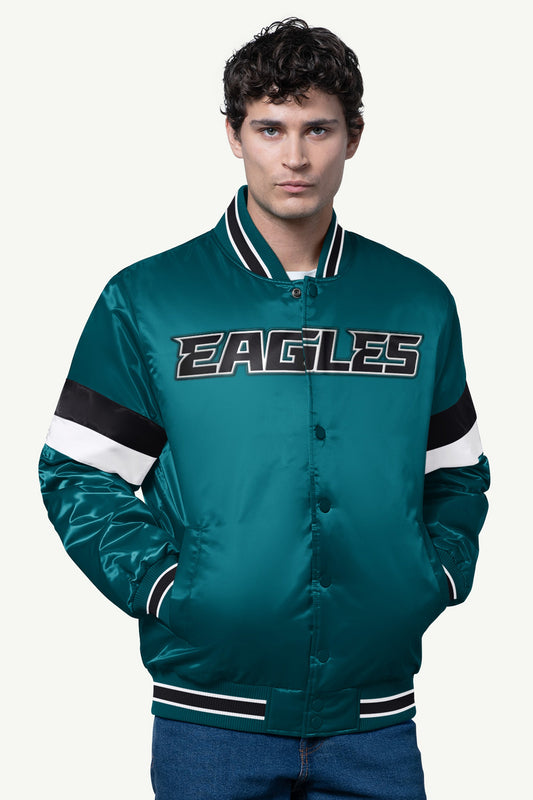 Starter MENS PHILADELPIA EAGLES SATIN VARSITY JACKET