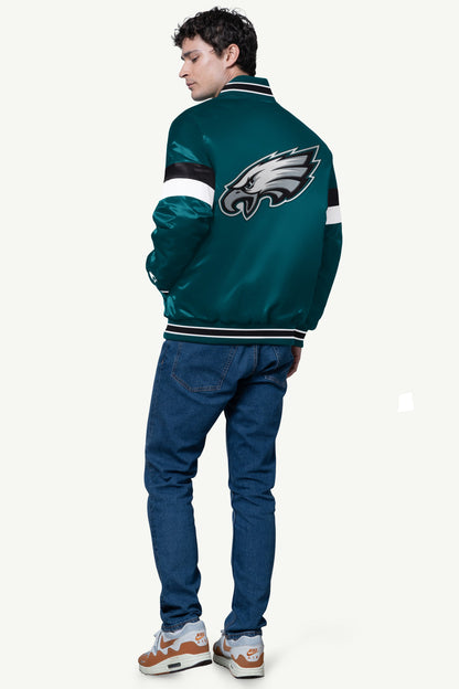 Starter MENS PHILADELPIA EAGLES SATIN VARSITY JACKET