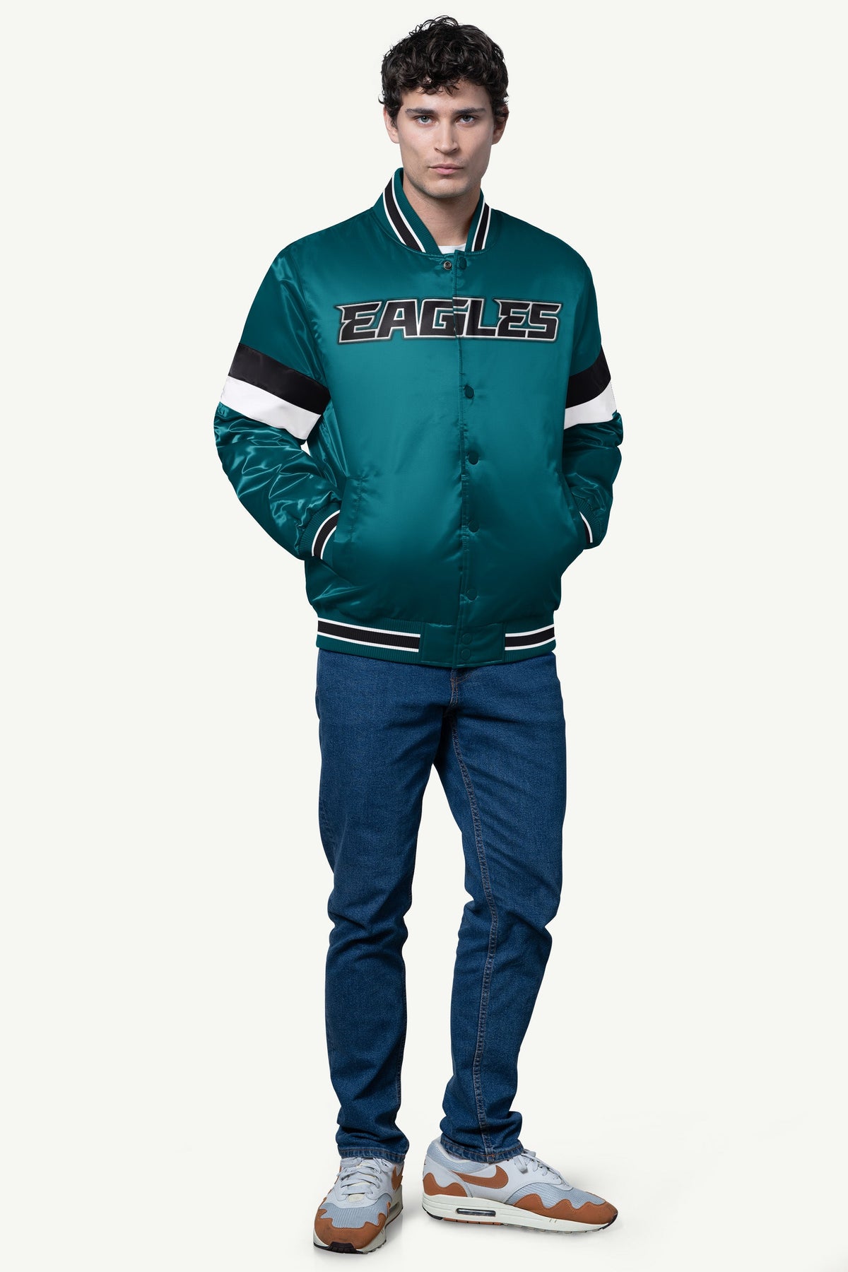 Starter MENS PHILADELPIA EAGLES SATIN VARSITY JACKET