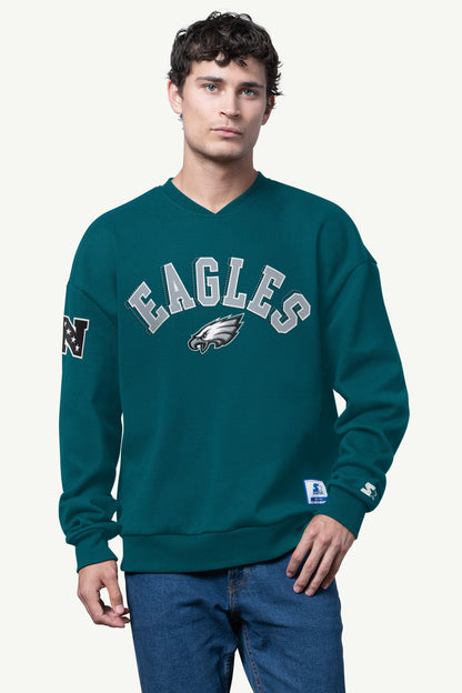 Starter MENS PHILADELPHIA EAGLES PIQUE PULLOVER