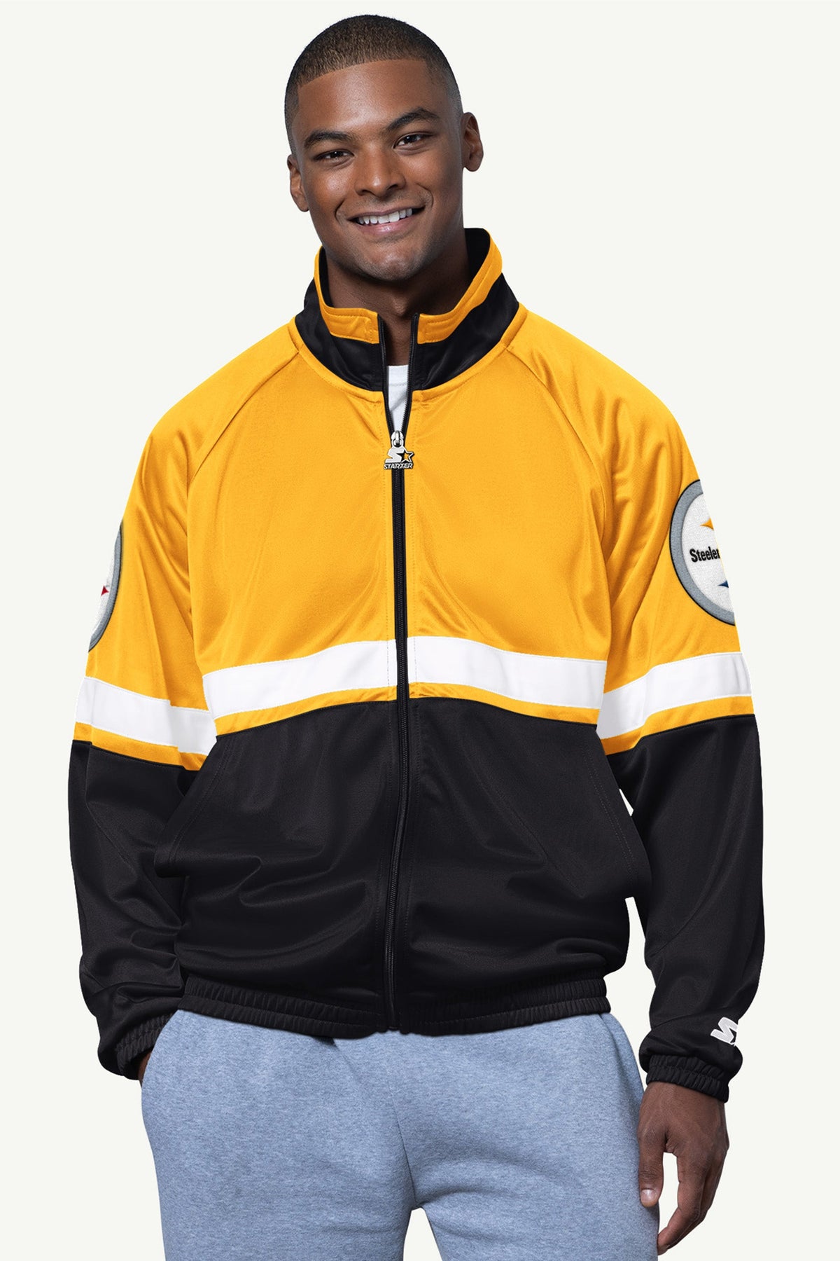 Starter MENS PITTSBURGH STEELERS VETERAN TRACK JACKET