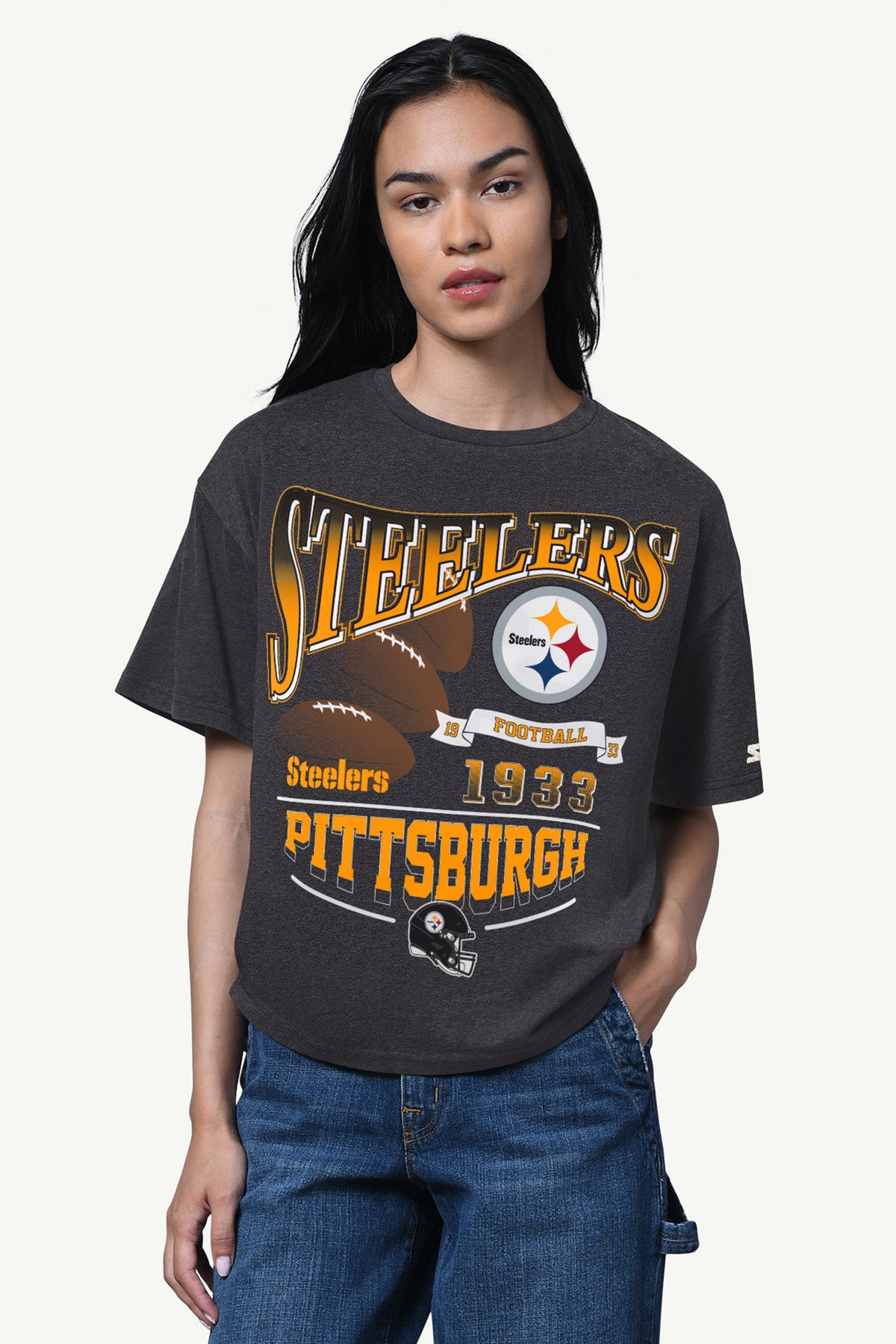 Starter WOMENS PITTSBURGH STEELERS HALL OF FAME T SHIRT