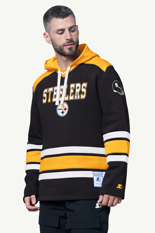 Starter MENS PITTSBURGH STEELERS SLAP SHOT HOODED HOCKEY PULLOVER