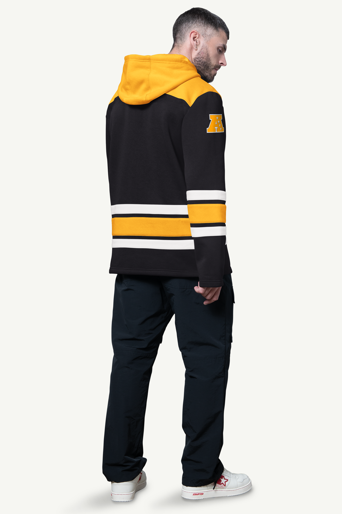 Starter MENS PITTSBURGH STEELERS SLAP SHOT HOODED HOCKEY PULLOVER