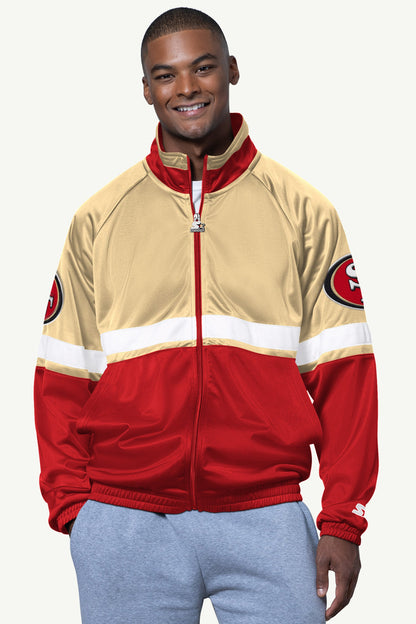 Starter MENS SAN FRANCISCO 49ERS VETERAN TRACK JACKET