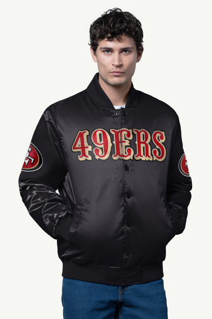 Starter MENS SAN FRANCISCO 49ERS SATIN VARSITY JACKET