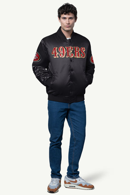 Starter MENS SAN FRANCISCO 49ERS SATIN VARSITY JACKET