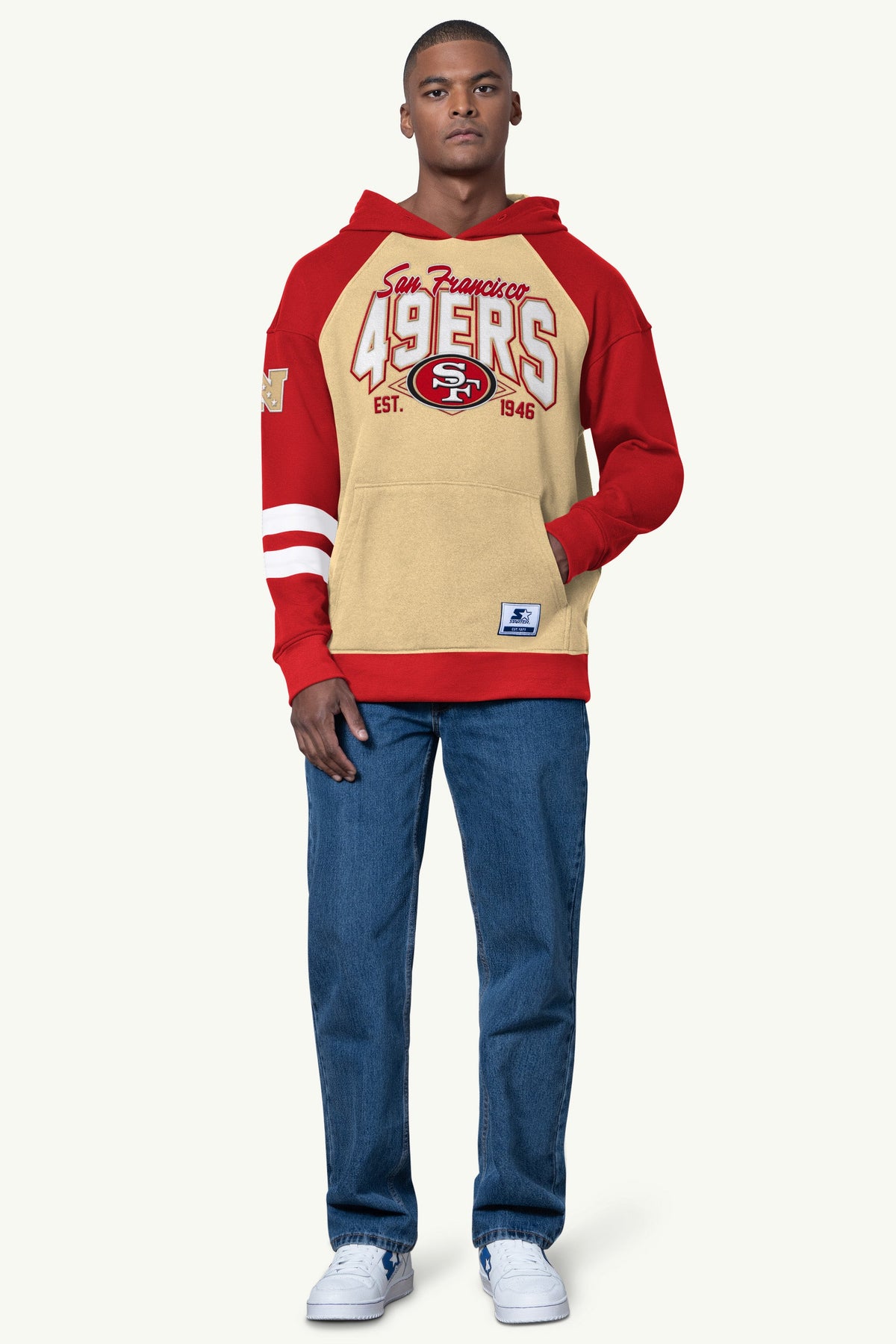 Starter MENS SAN FRANCISCO 49ERS INTERCEPTION COLORBLOCK HOODIE