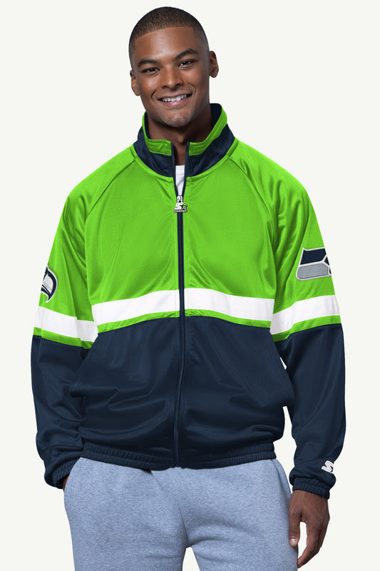Starter MENS SEATTLE SEAHAWKS VETERAN TRACK JACKET