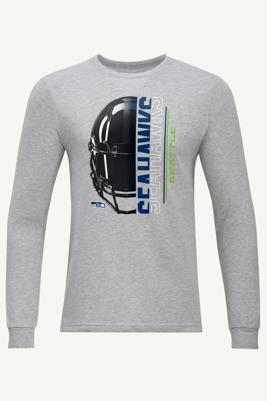 Starter MENS SEATTLE SEAHAWKS HALF HELMET LONG SLEEVE T SHIRT