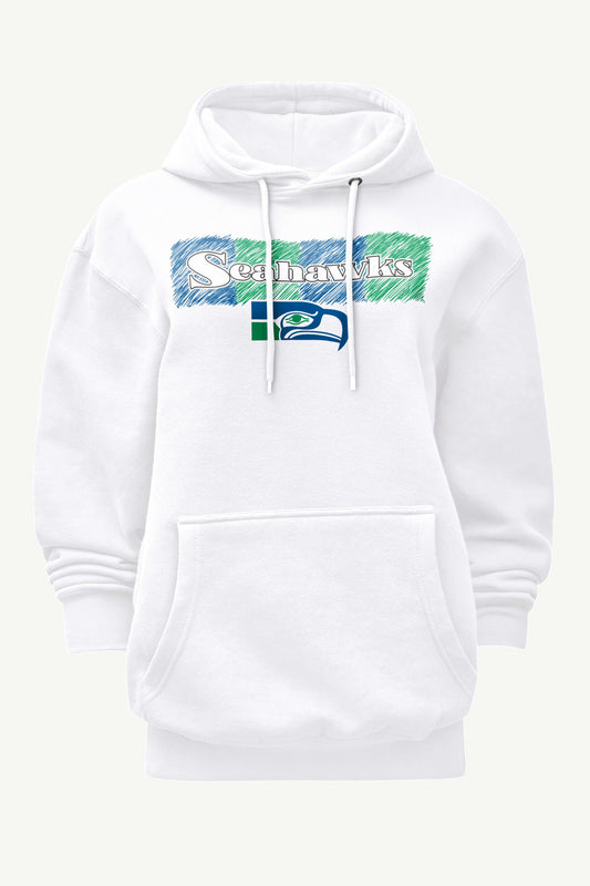 Starter WOMENS SEATTLE SEAHAWKS COLOR SHADING HOODIE
