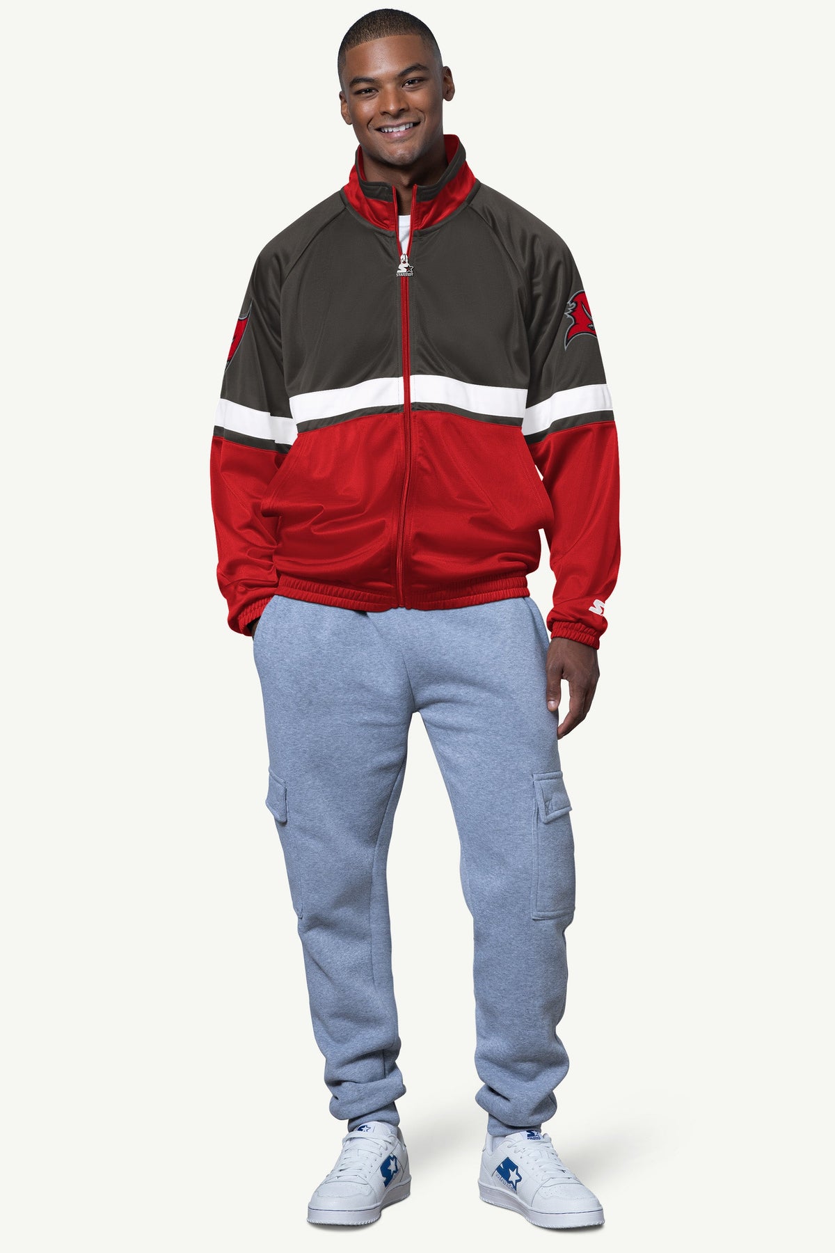Starter MENS TAMPA BAY BUCCANEERS VETERAN TRACK JACKET