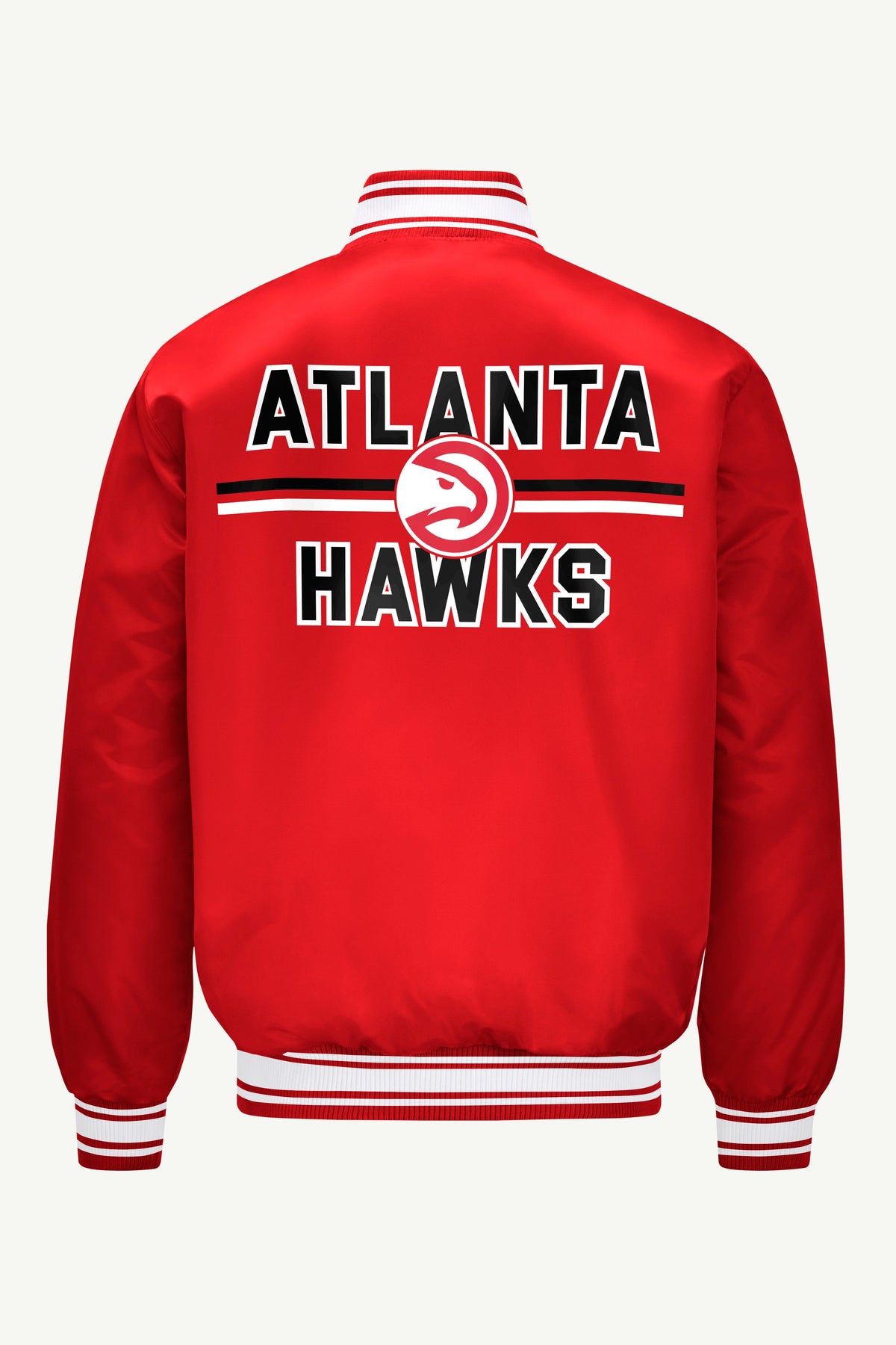 Starter MENS ATLANTA HAWKS MESH LOOK SATIN VARSITY JACKET