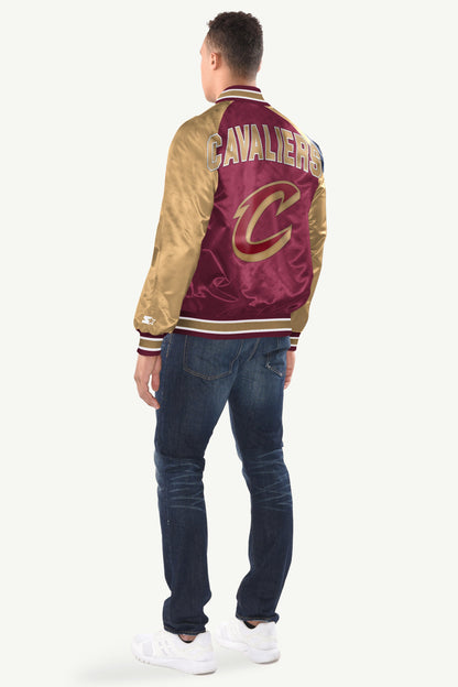 Starter MENS CLEVELAND CAVALIERS INDUCTEE SATIN VARSITY JACKET