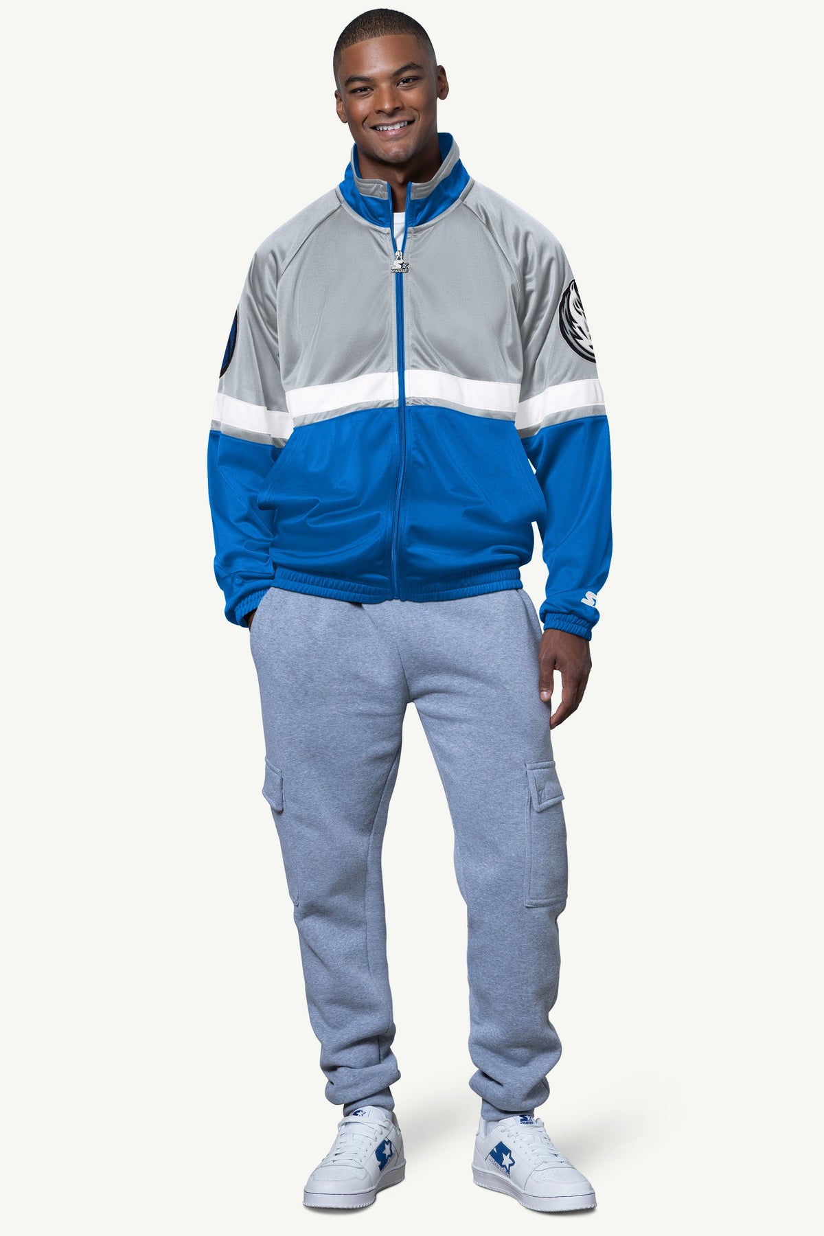 Starter MENS DALLAS MAVERICKS VETERAN TRACK JACKET