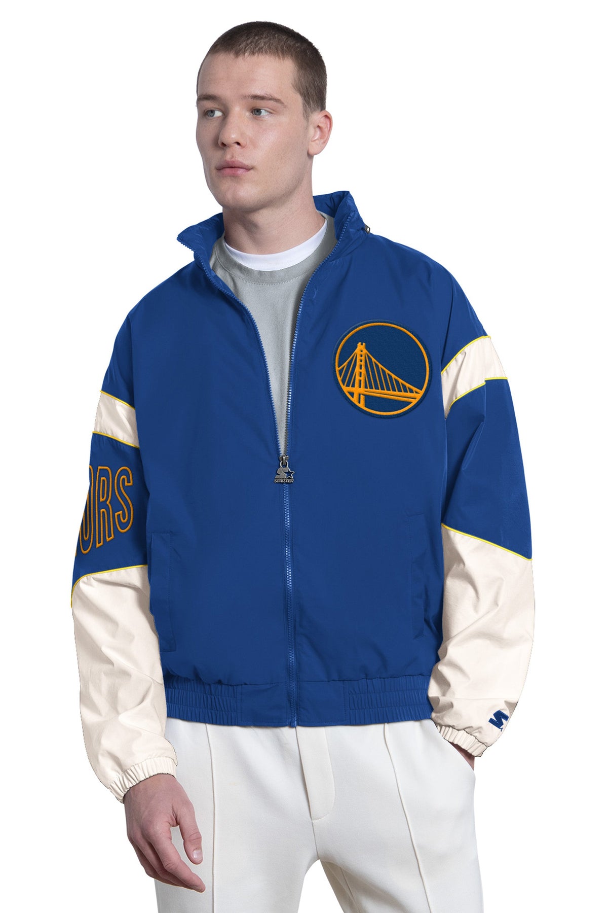 Starter MENS GOLDEN STATE WARRIORS THE GUST FULL ZIP JACKET