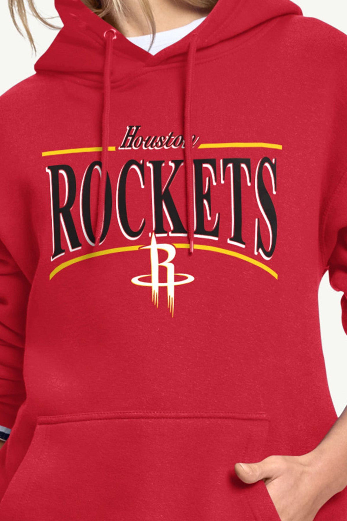 Starter WOMENS HOUSTON ROCKETS ARCH STRIPE HOODIE