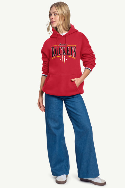 Starter WOMENS HOUSTON ROCKETS ARCH STRIPE HOODIE